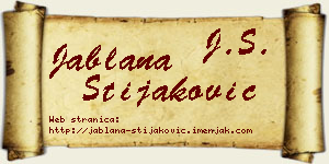 Jablana Stijaković vizit kartica